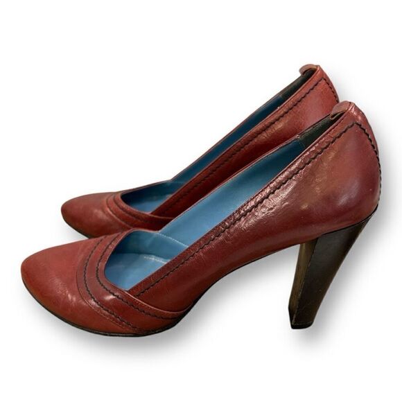 Biala Red Pumps Heels Made In Italy Size 8 - Picture 9 of 9